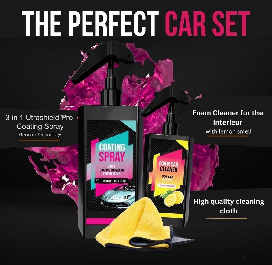 Coating Spray and Foam Car Cleaner 200ml (Combo)