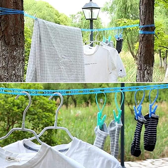 Rope-Portable Adjustable Dryer Line Windproof Non-Slip ( Pack of 1)