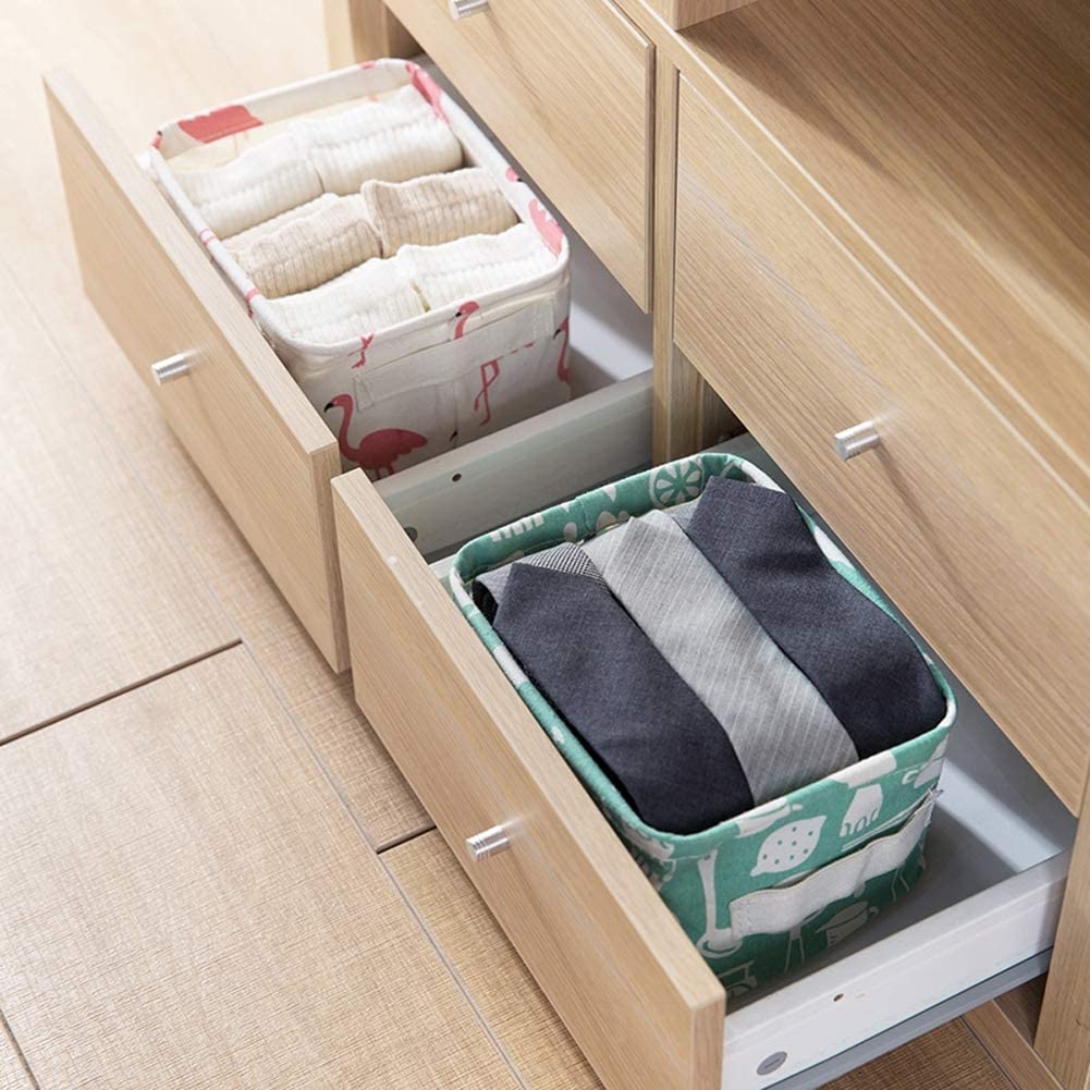 Canvas Fabric Basket with Handle ( Pack of 4 )