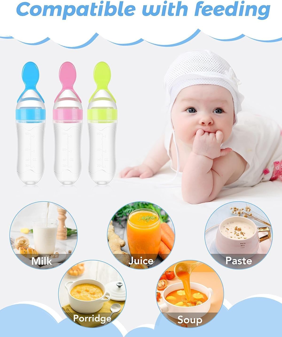 Premium Baby Food Squeeze Feeder Spoon