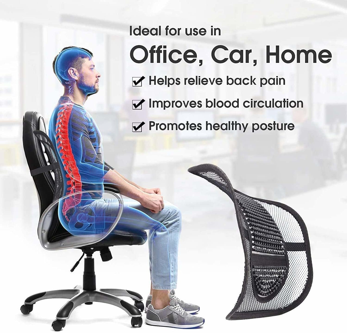 Car Back Seat Supporter Lumbar Chair