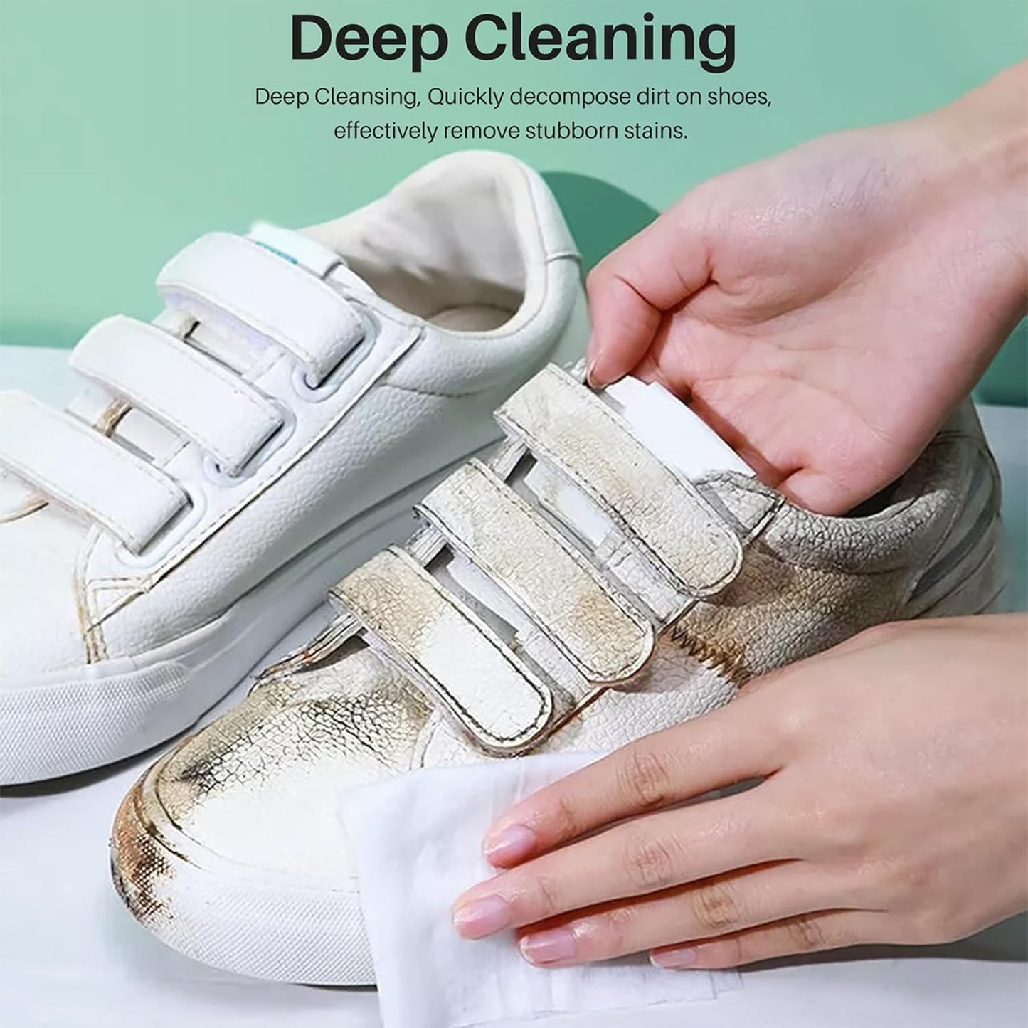 Natural Sneaker & Shoe Cleaner Wipes - 1 Packs of 80