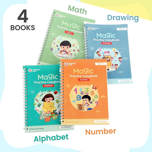 Sank Magic Practice Copybook (4 BOOKS,1 PEN,1 GRIP,10 REFILL)